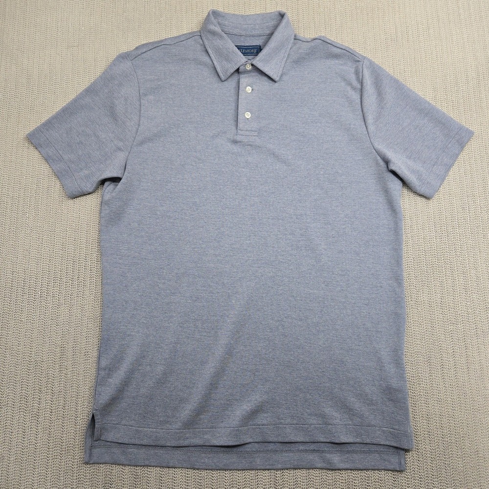 Biltmore Polo Shirt Men Medium Gray Short Sleeve Classic Golf Casual Lightweight